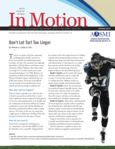In Motion: Don’t Let Turf Toe Linger