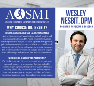 Physician Spotlight: Meet Dr. Wesley Nesbit – Foot & Ankle specialist at AOSMI