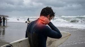 Surfer shoulder pain after surfing in Belmar NJ